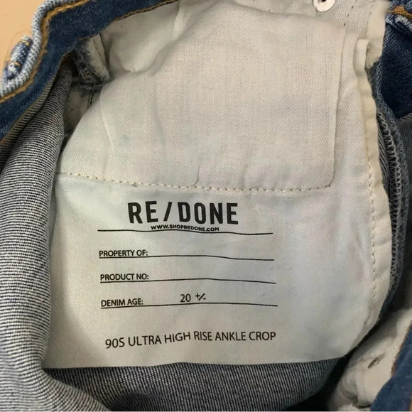RE/DONE 90s Ultra High Rise Ankle Crop Jeans - Picture 11 of 14